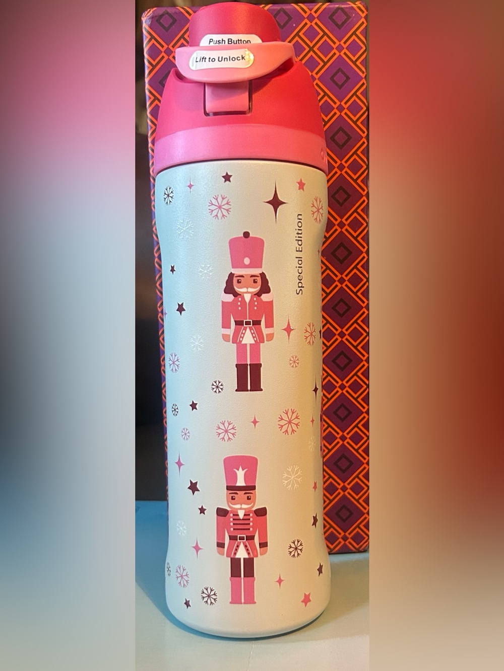 Owala Pink Nutcracker Travel Bottle - Special Edition